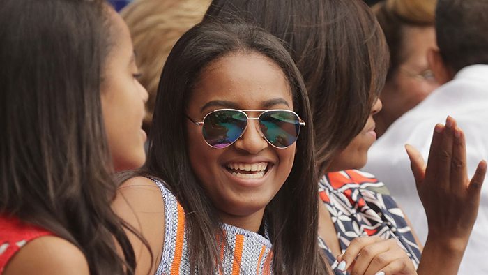 Sasha Obama, 15, did what thousands of kids around the world have done - mocked her father on Snapchat.