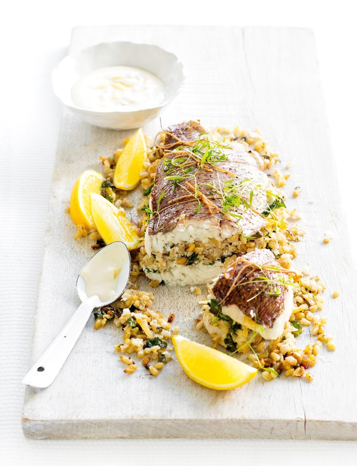 Baked Snapper With Barley Stuffing | MiNDFOOD Recipes