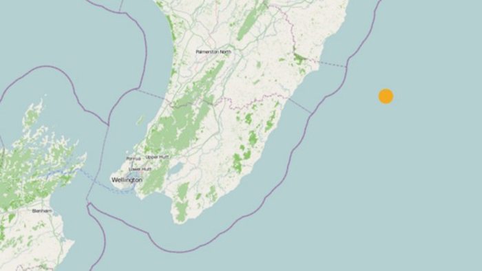 Today's New Zealand quake was centred about 20km off the lower North Island.