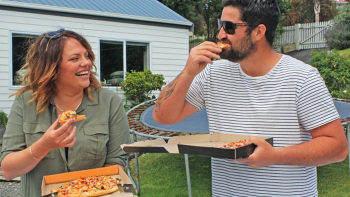 Emma and Johnny Norman say their drone-delivered pizzas arrived faster and were fresher