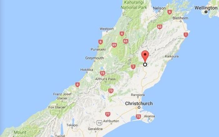 The earthquake was centred at Hamner Springs and felt over much of New Zealand