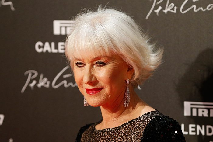 Actress Helen Mirren poses during a photocall before the gala dinner for the launching of the Pirelli Calendar 2017 in Saint-Denis, near Paris, France, November 29, 2016. REUTERS/Charles Platiau