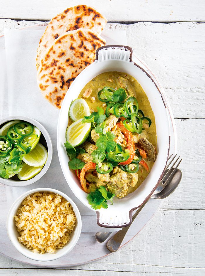 Rosie’s Super Quick Lamb Curry with Saffron Cauliflower Rice