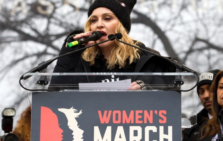 Madonna gives a fiery, and expletive-laden, speech at the march in Washington