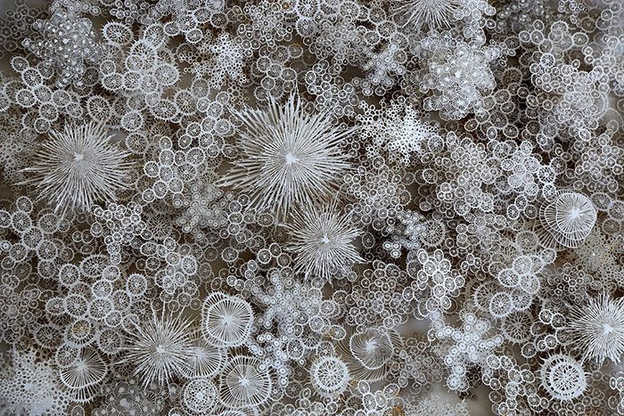 Intricate Paper Sculptures Look Like Snowflakes