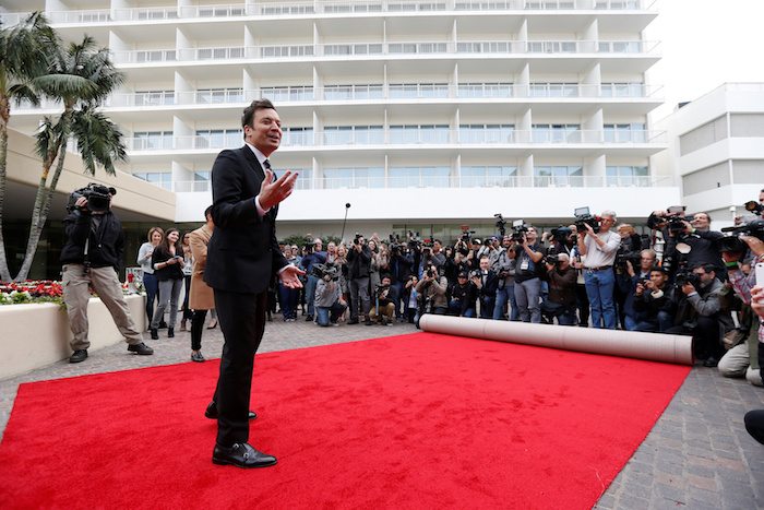 Host and comedian Jimmy Fallon attends a red carpet rollout during preparations for the 73rd Annual Golden Globe Awards in Beverly Hills, California, U.S. January 4, 2017. REUTERS/Mario Anzuoni