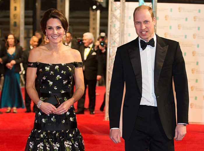 Britain's Prince William and Catherine, the Duchess of Cambridge arrive for the British Academy of Film and Television Awards (BAFTA) at the Royal Albert Hall in London, Britain, February 12, 2017. REUTERS/Daniel Leal-Olivas/Pool