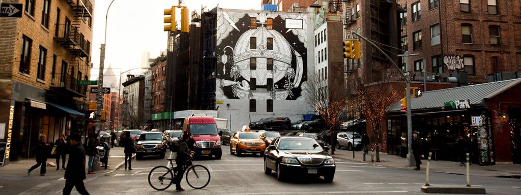Gucci reveals outdoor mural in the Big Apple