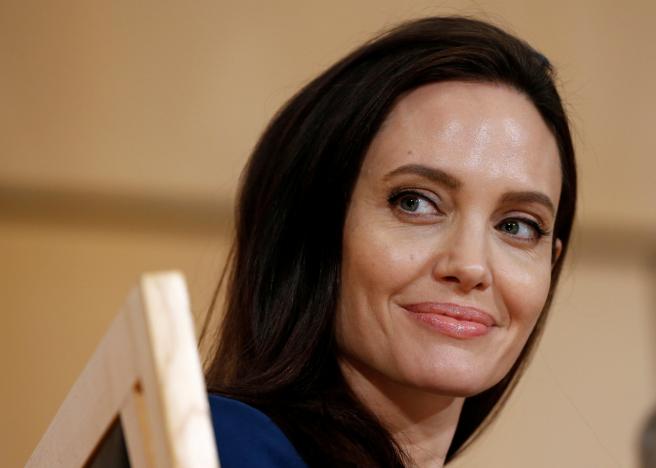 Angelina Jolie attends the UN ceremony in Geneva, Switzerland, today. Photo Reuters