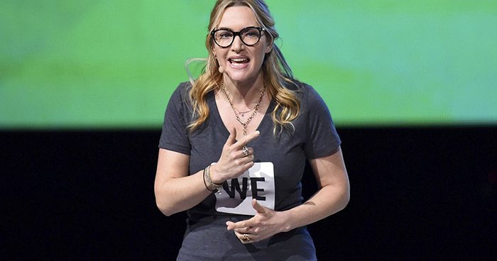 'Be indestructible... and believe that you are worth it,' Kate Winslet tells young people