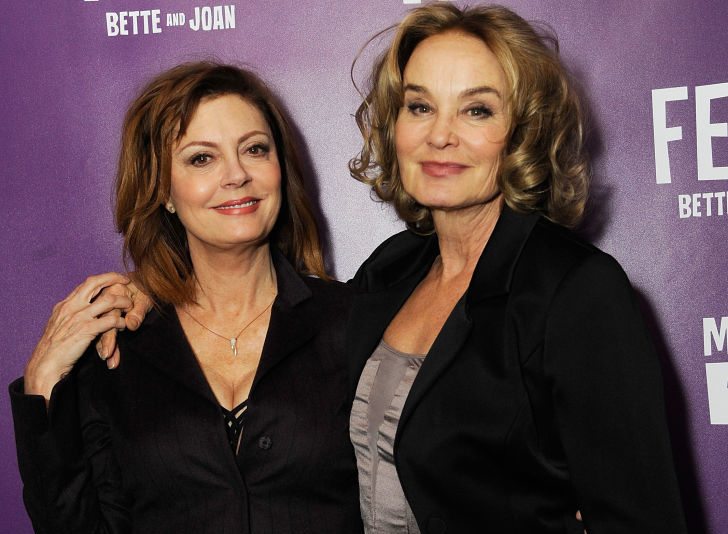 NEW YORK, NY - FEBRUARY 13: Susan Sarandon, and Jessica Lange attends the 'Feud' Tastemaker Dinner at The Monkey Bar on February 13, 2017 in New York City. (Photo by Rabbani and Solimene Photography/Getty Images)