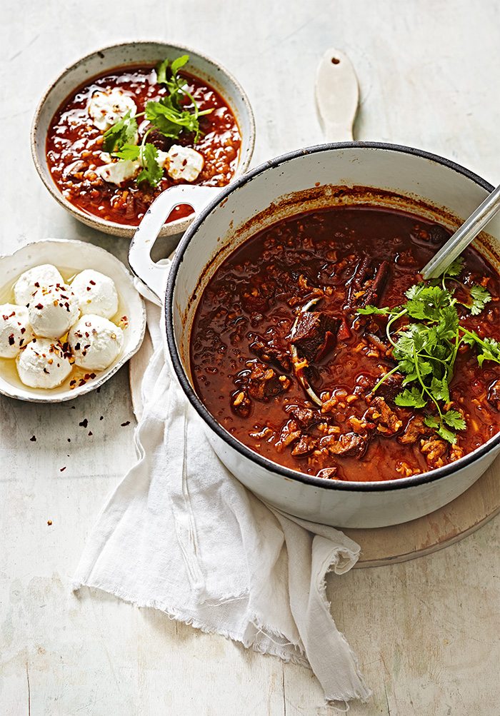aPersian Beef Soup with Pomegranate | MiNDFOOD
