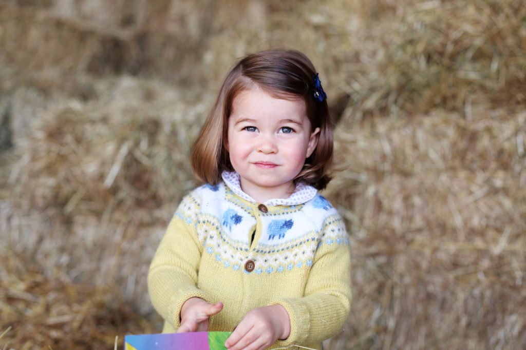 NORFOLK, ENGLAND - APRIL 2017: In this undated handout image released by the Duke and Duchess of Cambridge, Princess Charlotte is pictured at home in April in Norfolk, England. The photograph was taken in April by The Duchess at their home in Norfolk to mark Princess' second birthday. (Photo by HRH The Duchess of Cambridge via Getty Images)

