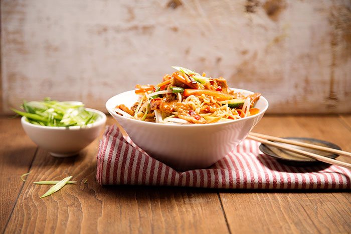 Easy Asian Chicken Noodle Salad