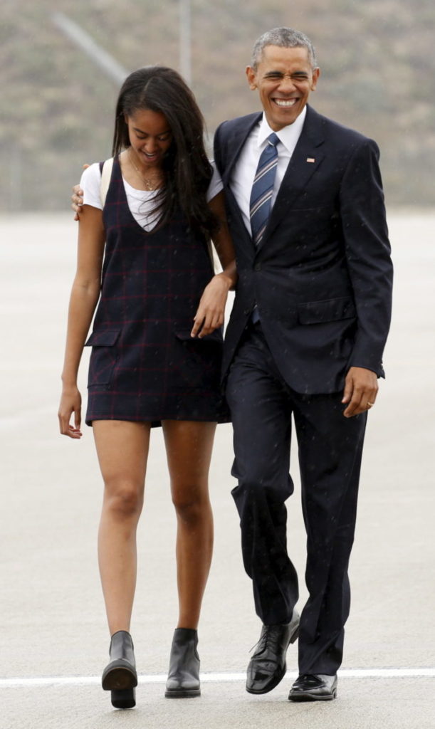 Barack Obama and his daughter Malia.
