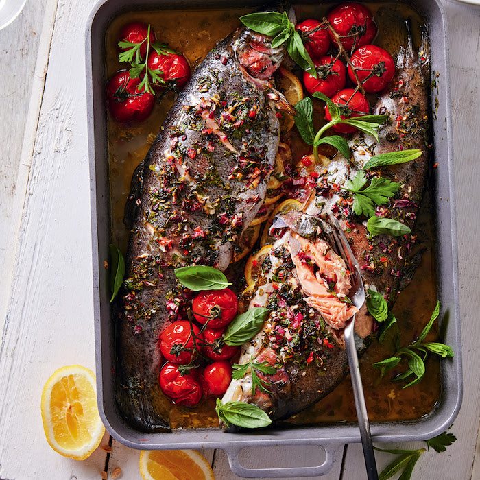 Herb-Baked Rainbow Trout