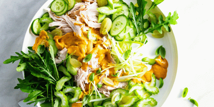 Coronation Turkey, Celery & Cucumber Salad