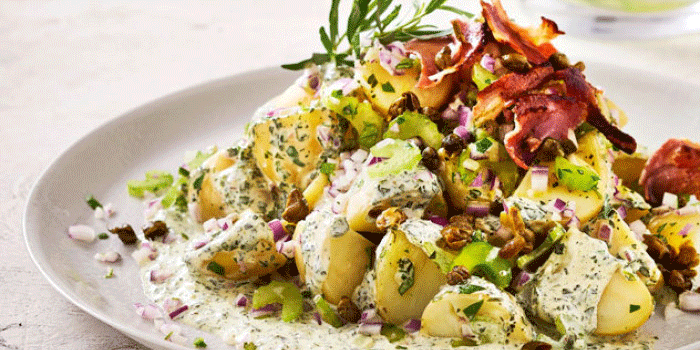 Herbed Potato Salad with Crispy Pancetta
