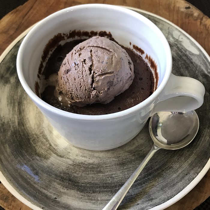 Chocolate Brandy Mug Pudding