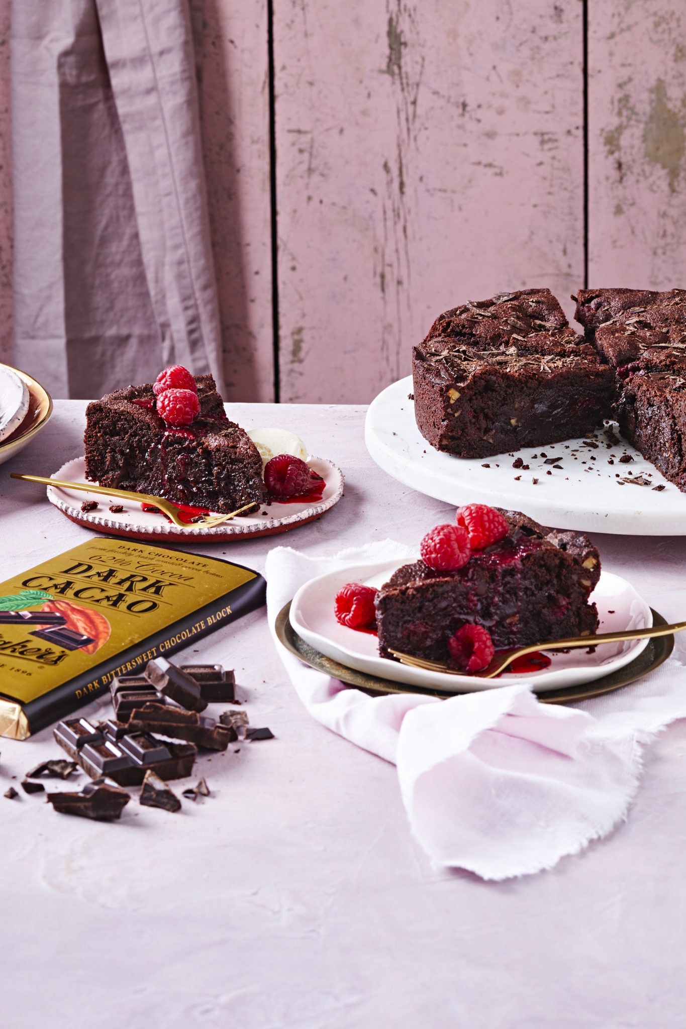 Ultimate Whittaker’s 62% Dark Cacao & Raspberry Brownie