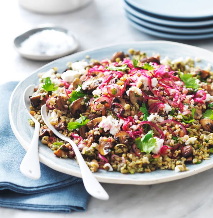 Mushrooms and Ancient Grain Salad