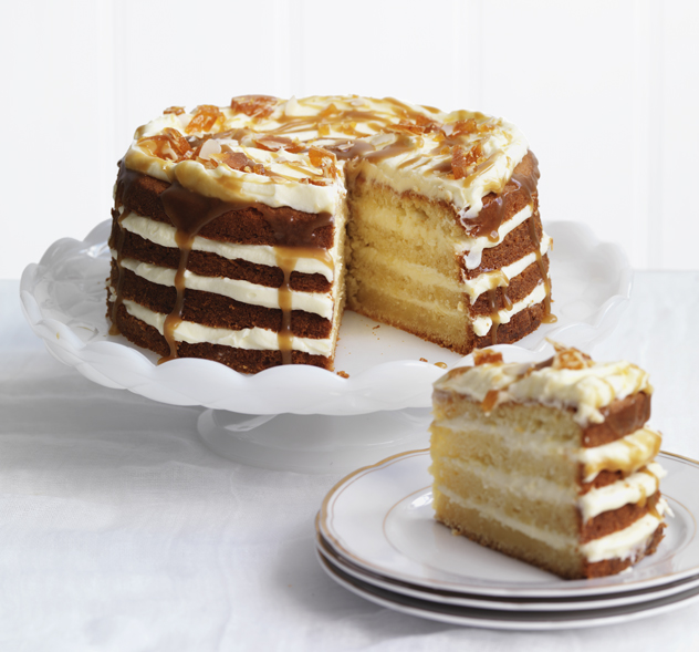 Almond & Caramel Praline Layer Cake
