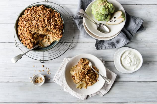 Custard Apple & Pear Crumble