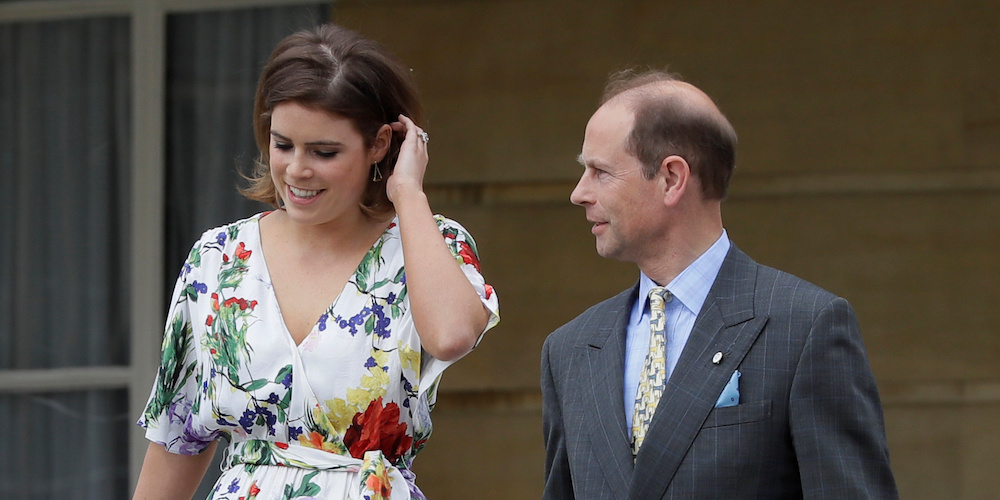 Britain's Prince Edward and Princess Eugenie arrive during a day of DofE presentations at Buckingham Palace in London, Britain May 24, 2018. Kirsty Wigglesworth/Pool via REUTERS