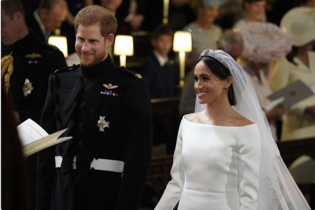 Meghan Markle at the alter with Prince Harry PA 