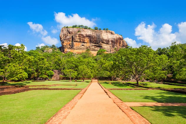 Sigiriya Rock or Lion Rock is an ancient fortress near Dambulla, Sri Lanka. Sigiriya is a UNESCO World Heritage Site.