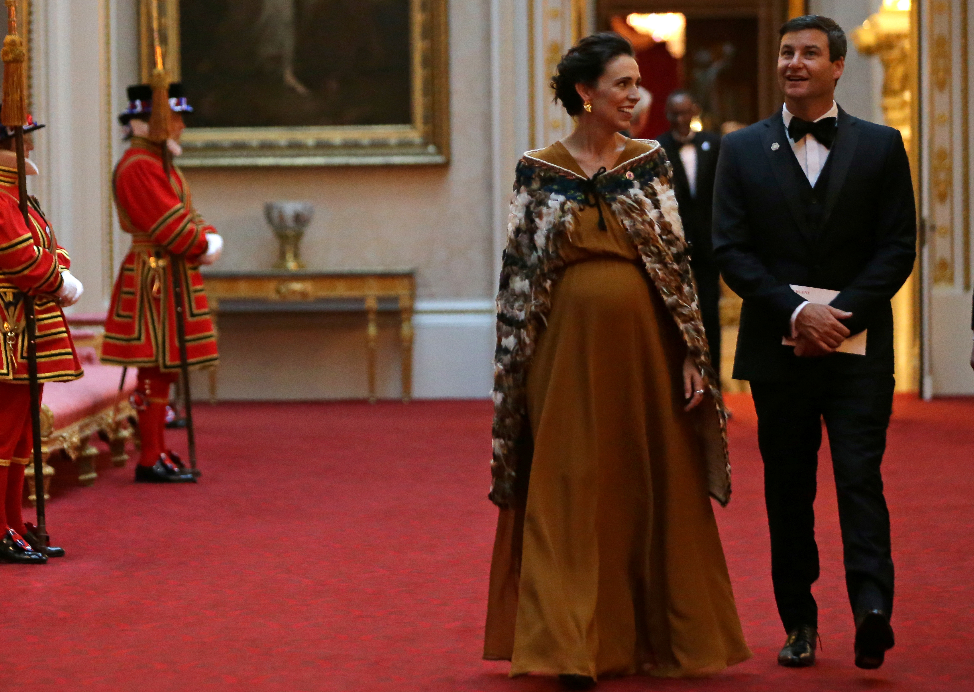New Zealand's Prime Minister Jacinda Ardern arrives to attend The Queen's Dinner during The Commonwealth Heads of Government Meeting (CHOGM), at Buckingham Palace in London  on April 19, 2018.  Daniel Leal-Olivas/Pool via Reuters - RC15D51BEB50