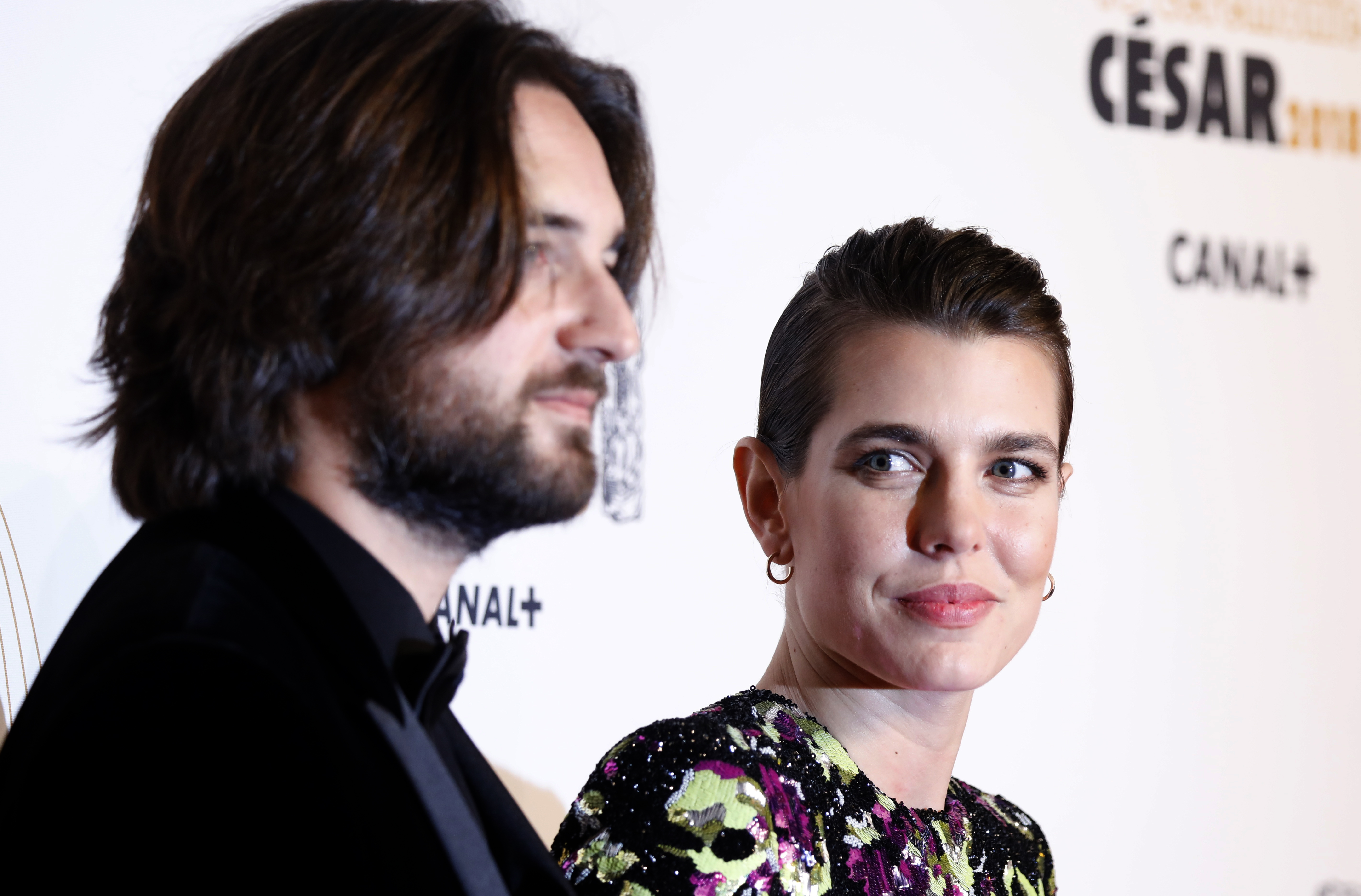 43rd Cesar Awards ceremony - Red Carpet Arrivals - Paris, France. 02/03/2018.  Charlotte Casiraghi and her partner Dimitri Rassam pose before the start of the ceremony. REUTERS/Charles Platiau - UP1EE321N4S9Y