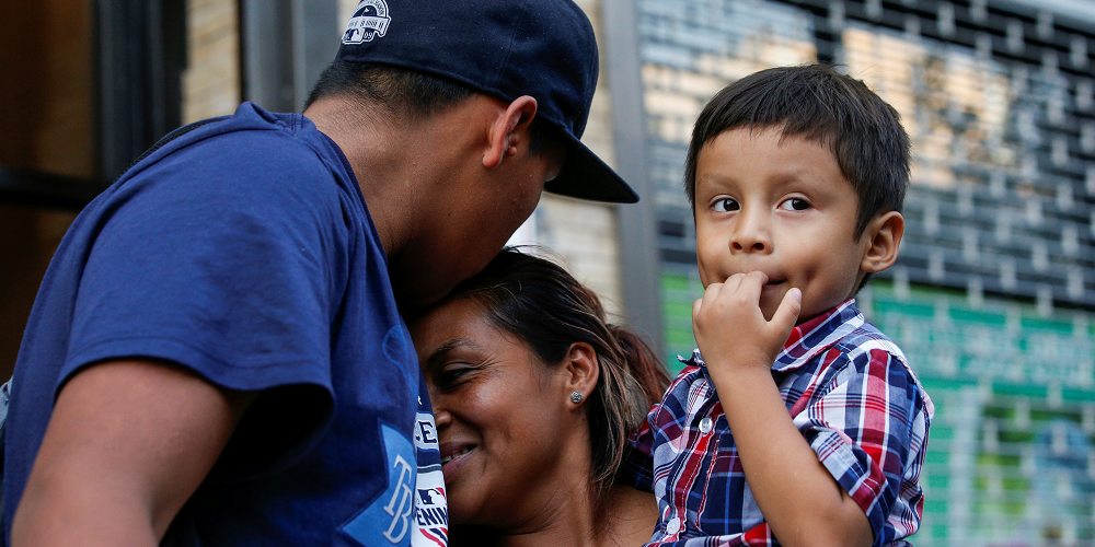 Migrant children reunited with parents in the US