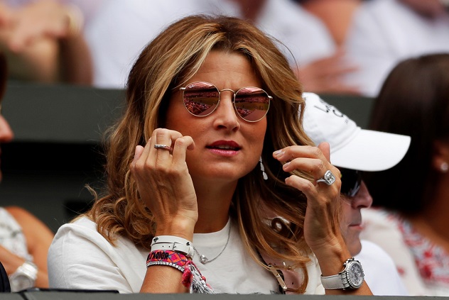 Tennis - Wimbledon - All England Lawn Tennis and Croquet Club, London, Britain - July 4, 2018. Mirka Federer sits on Centre Court.  REUTERS/Andrew Couldridge - RC177BA89630