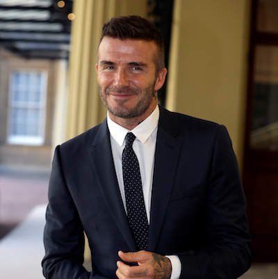 David Beckham arrives to attend the Queen's Young Leaders Awards at Buckingham Palace in London, Britain, June 26, 2018. Kirsty Wigglesworth/pool via Reuters