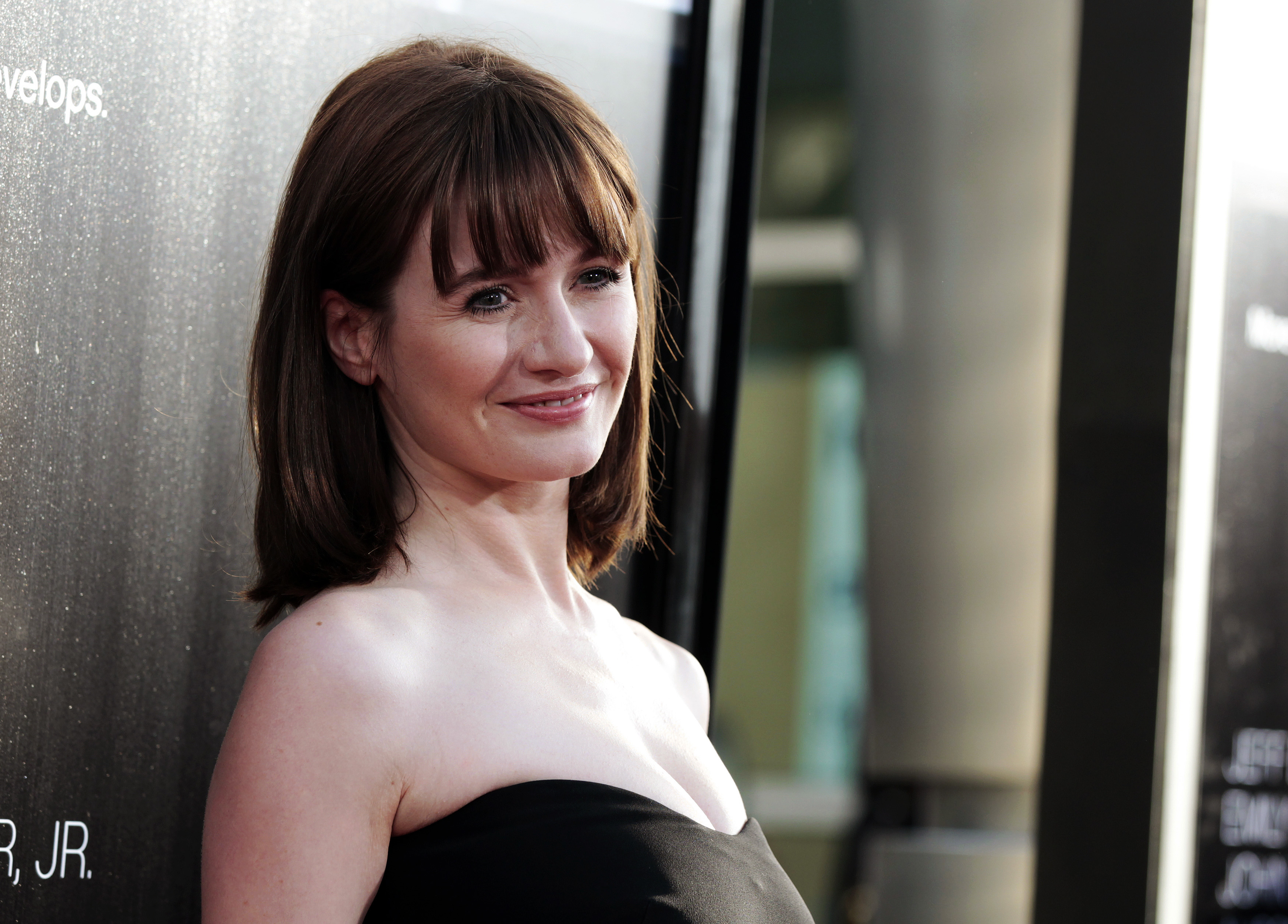 Cast member Emily Mortimer poses at the premiere of the HBO television series "The Newsroom" at the Cinerama Dome in Los Angeles, California June 20, 2012.  REUTERS/Mario Anzuoni  (UNITED STATES - Tags: ENTERTAINMENT) - GM1E86L138201