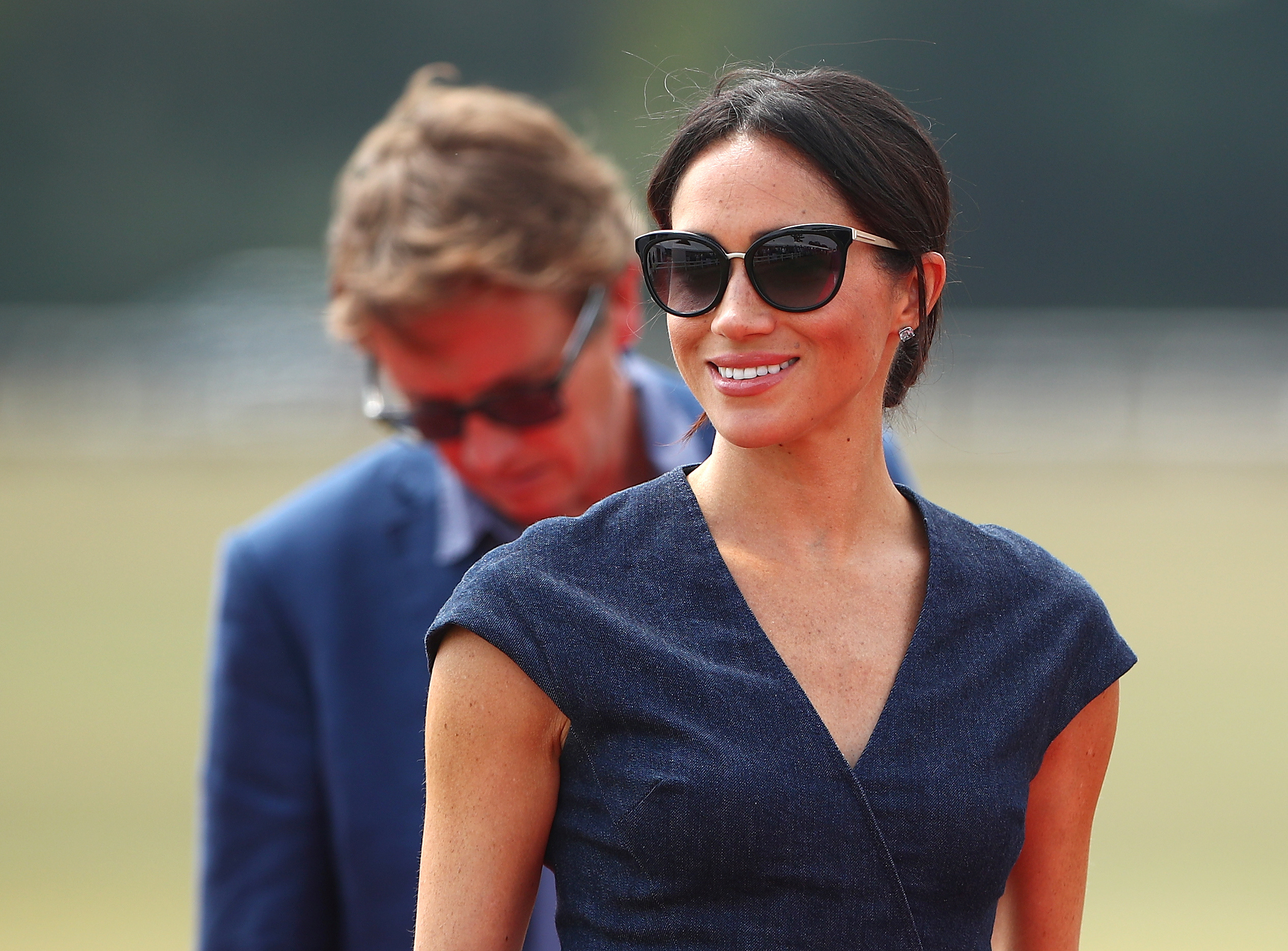 Meghan the Duchess of Sussex arrives at a charity polo match in Windsor, Britain, July 26, 2018. REUTERS/Hannah McKay - RC1FF4D82360