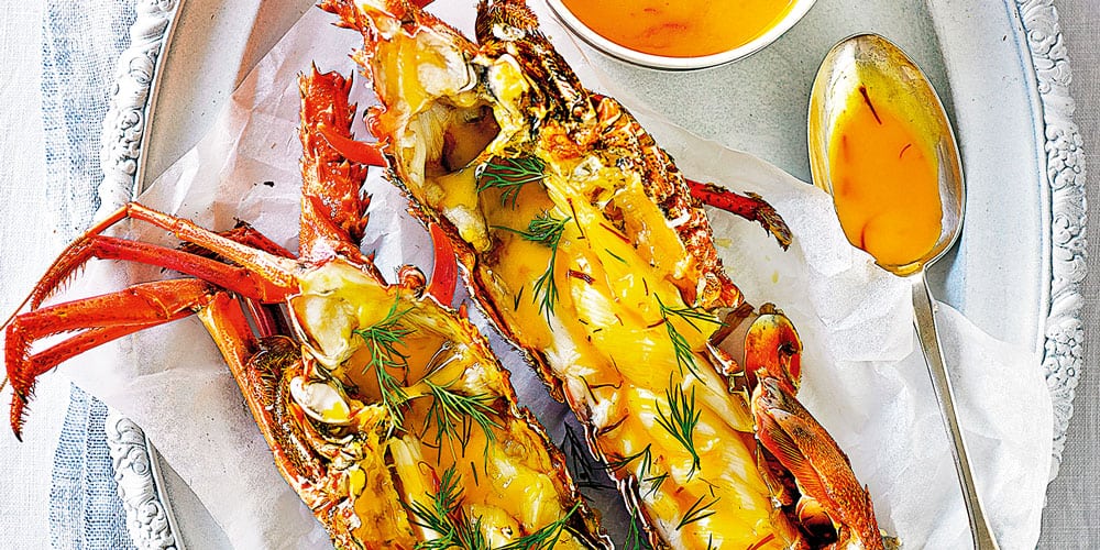 Roasted Lobster With A Saffron Dill Butter