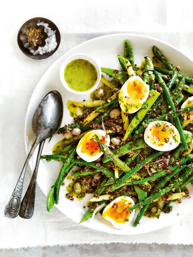 Spring Bean and Quinoa Salad with Tarragon Dressing