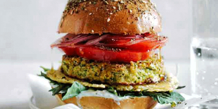 Greek Cauliflower Burger with Tzatziki Aioli Recipe
