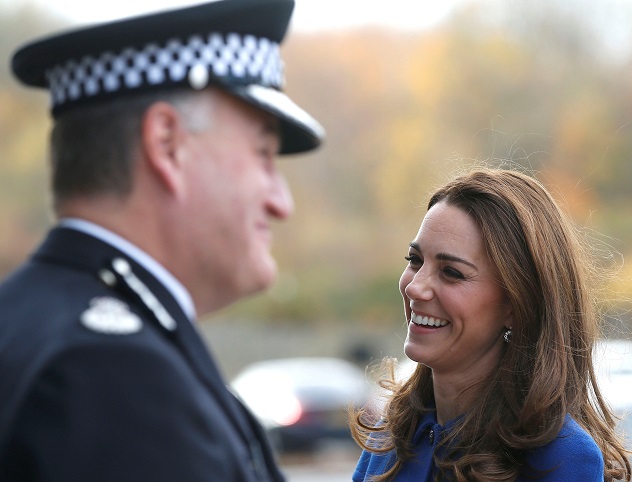 Britain's Duchess of Cambridge smiles during a visit to McLaren Automotive's new Composites Technology Centre in Rotherham, Britain November 14, 2018. REUTERS/Andrew Yates/Pool - RC1469D66600
