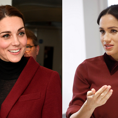 SNAP! Kate and Meghan both step out in maroon