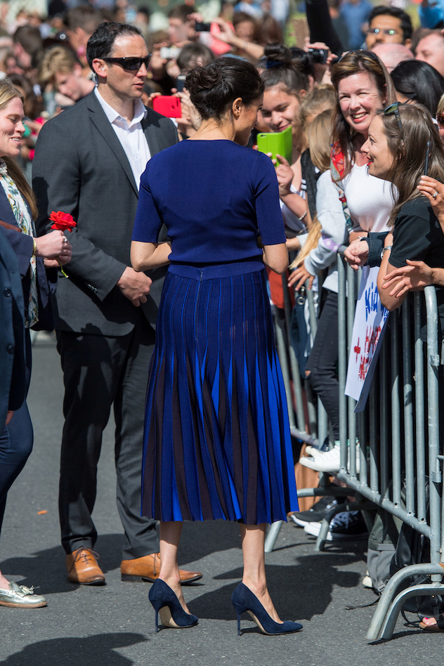 Meghan, Duchess of Sussex, during a walkabout in Rotorua on day four of the royal couple's tour of New Zealand October 31, 2018. Dominic Lipinski/Pool via REUTERS
