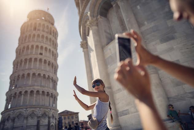 The Leaning Tower of Pisa now leans a little less than before