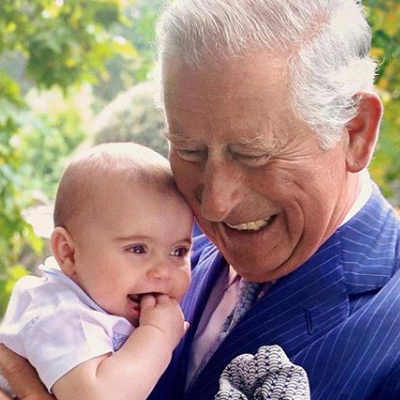 We think Prince Charles has a favourite! Prince Louis is all smiles in this new photo