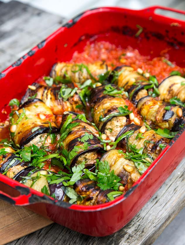 Vegan Baked Eggplant with Cashew Ricotta