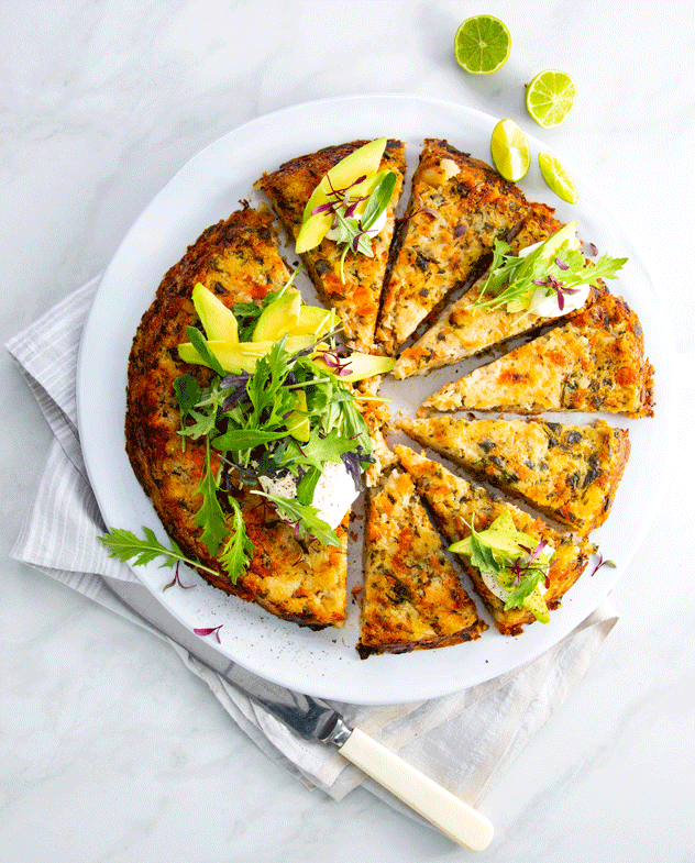 Salmon and Spinach Hash Cake