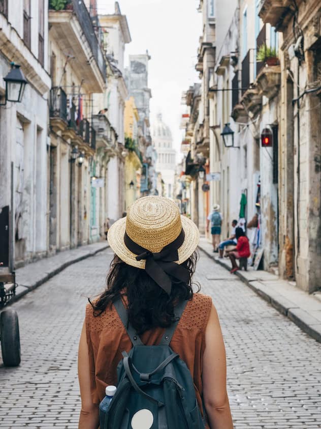 Solo traveller in La Havana city, Cuba