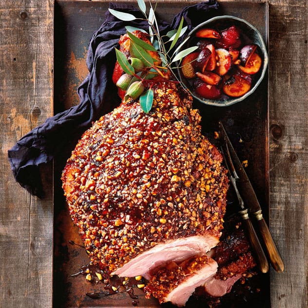 PlumGlazed Ham With Macadamias MiNDFOOD