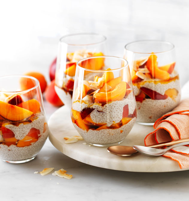 Nectarine & Apricot Coconut Chia Puddings
